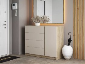 Комод Бостон  КМ-001 (дуб крафт серый/кашемир) в Верх-Туле - verh-tula.mebel-nsk.ru | фото