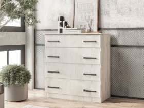 Комод Стандарт-6 NEW (дуб крафт белый) в Верх-Туле - verh-tula.mebel-nsk.ru | фото