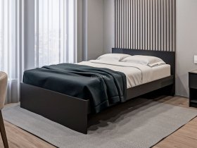 Кровать двуспальная 1,4м Бруклин СБ-3353 (диамант серый) в Верх-Туле - verh-tula.mebel-nsk.ru | фото