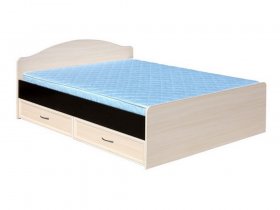 Кровать  двуспальная с ящиками 1,6м-1 (круглая спинка) в Верх-Туле - verh-tula.mebel-nsk.ru | фото