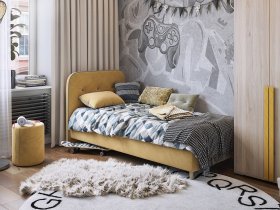 Кровать односпальная Лео 0,9 м в Верх-Туле - verh-tula.mebel-nsk.ru | фото