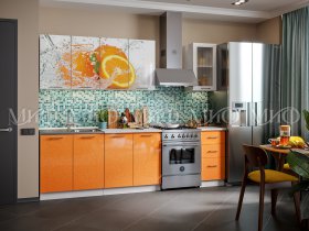 Кухонный гарнитур Апельсин в Верх-Туле - verh-tula.mebel-nsk.ru | фото