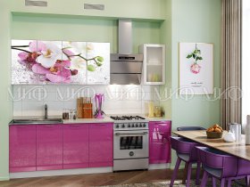 Кухонный гарнитур Орхидея (сиреневый) в Верх-Туле - verh-tula.mebel-nsk.ru | фото