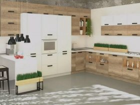 Модульная кухня Фиджи 2,3м (крафт) в Верх-Туле - verh-tula.mebel-nsk.ru | фото