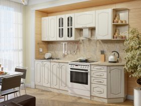 Модульная кухня Классика-1 (дуб молочный) в Верх-Туле - verh-tula.mebel-nsk.ru | фото