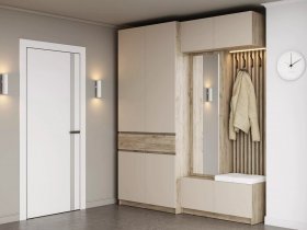 Модульная прихожая Бостон (дуб крафт серый/кашемир) в Верх-Туле - verh-tula.mebel-nsk.ru | фото