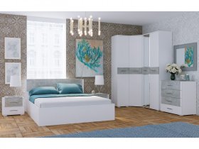 Модульная спальня Бьянка (белый/бетон) в Верх-Туле - verh-tula.mebel-nsk.ru | фото