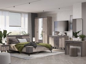 Модульная спальня Кассандра (дуб смоки/MF14) в Верх-Туле - verh-tula.mebel-nsk.ru | фото
