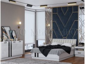Модульная спальня Магнолия  (белый глянец) в Верх-Туле - verh-tula.mebel-nsk.ru | фото