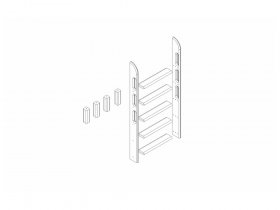 Пакет №10 Прямая лестница и опоры для двухъярусной кровати Соня в Верх-Туле - verh-tula.mebel-nsk.ru | фото