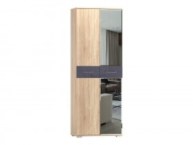 Шкаф двухстворчатый с зеркалом Бьянка (Хандис) в Верх-Туле - verh-tula.mebel-nsk.ru | фото