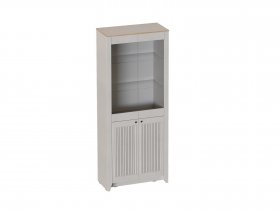 Шкаф-витрина двухдверная Валенсия (гостиная) в Верх-Туле - verh-tula.mebel-nsk.ru | фото