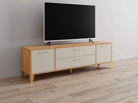 Тумба под ТВ Парус-13 (дуб крафт золотой/кашемир) в Верх-Туле - verh-tula.mebel-nsk.ru | фото